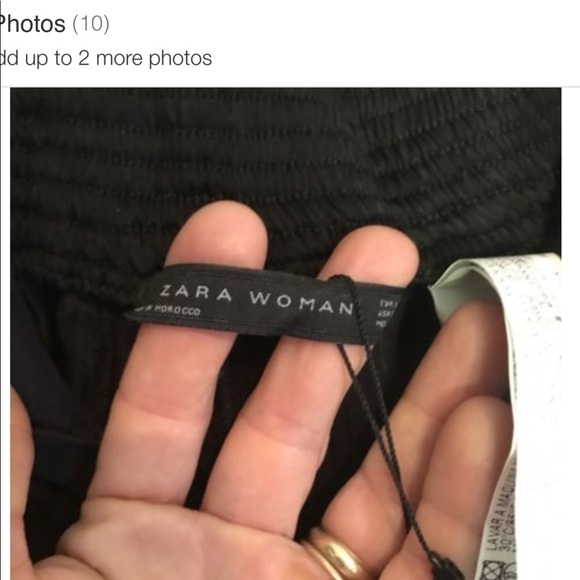 Zara Career Pant Small Zip Front Wide leg Tuxedo - Picture 6 of 8